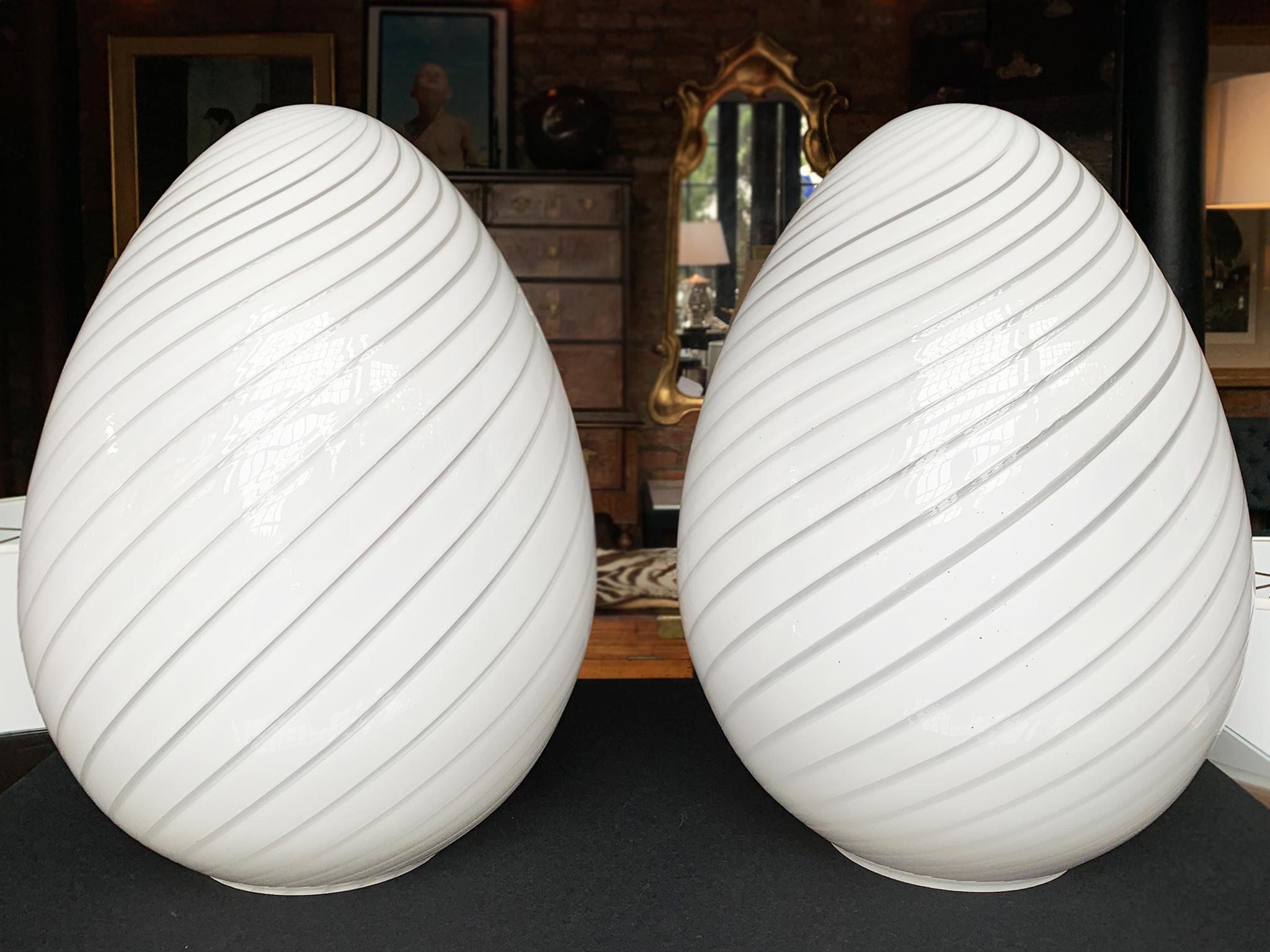 murano egg lamp