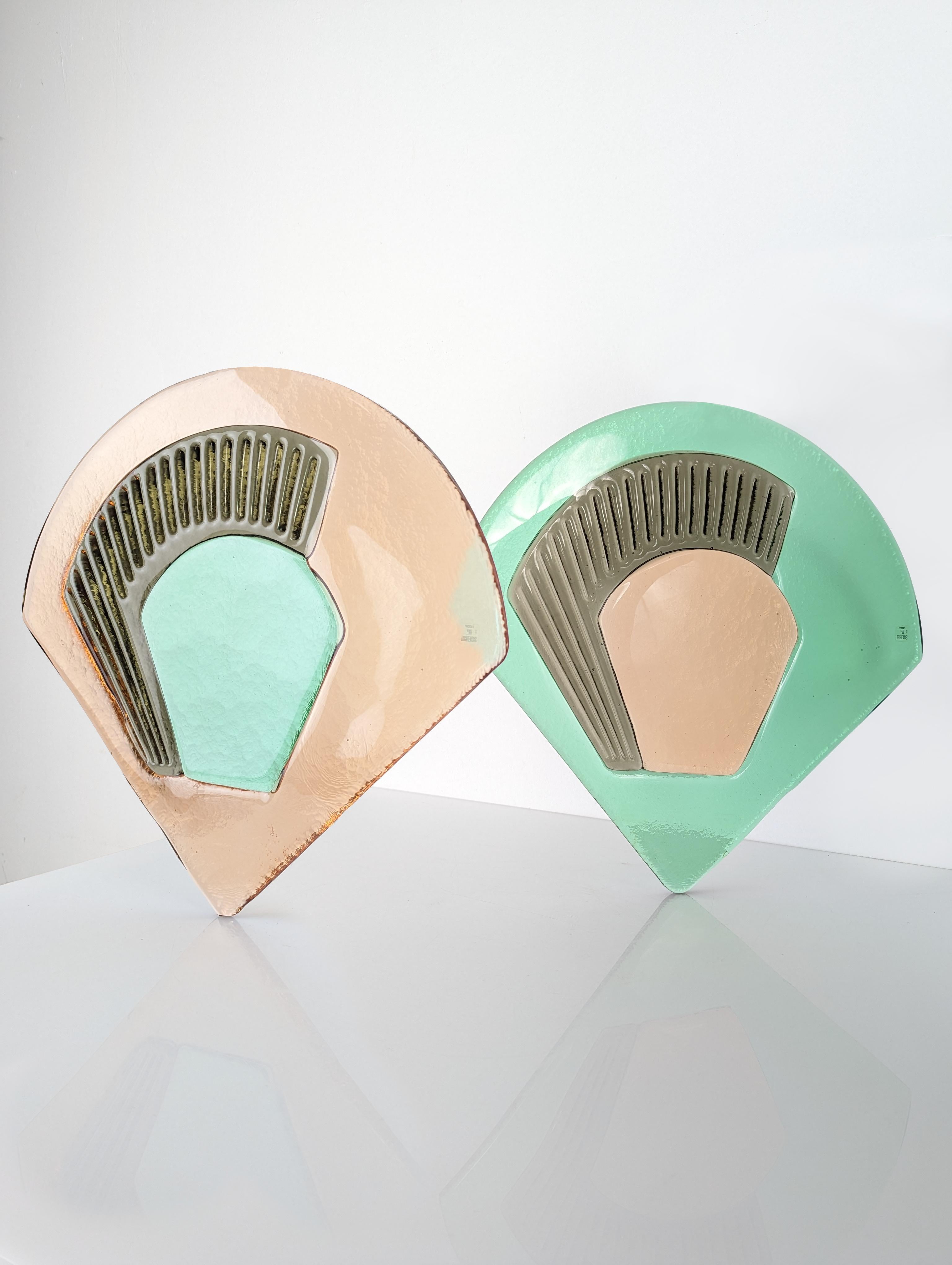 Paar Wandleuchter aus Murano-Glas von Vetri, Italien, 1980er Jahre im Zustand „Hervorragend“ im Angebot in Benalmadena, ES