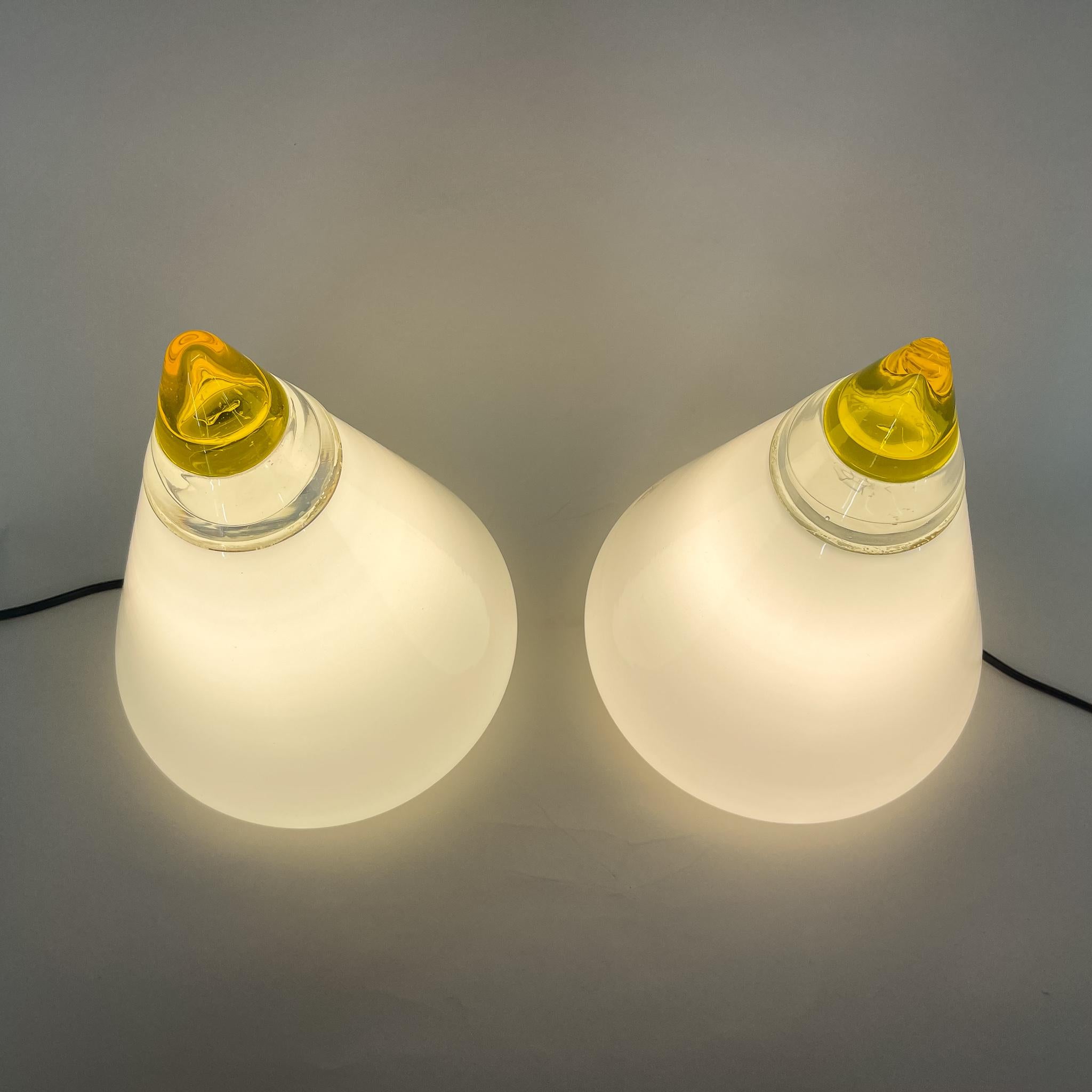 Pair of Vetri Murano Table Lamps by Giusto Toso, 1970's For Sale 4