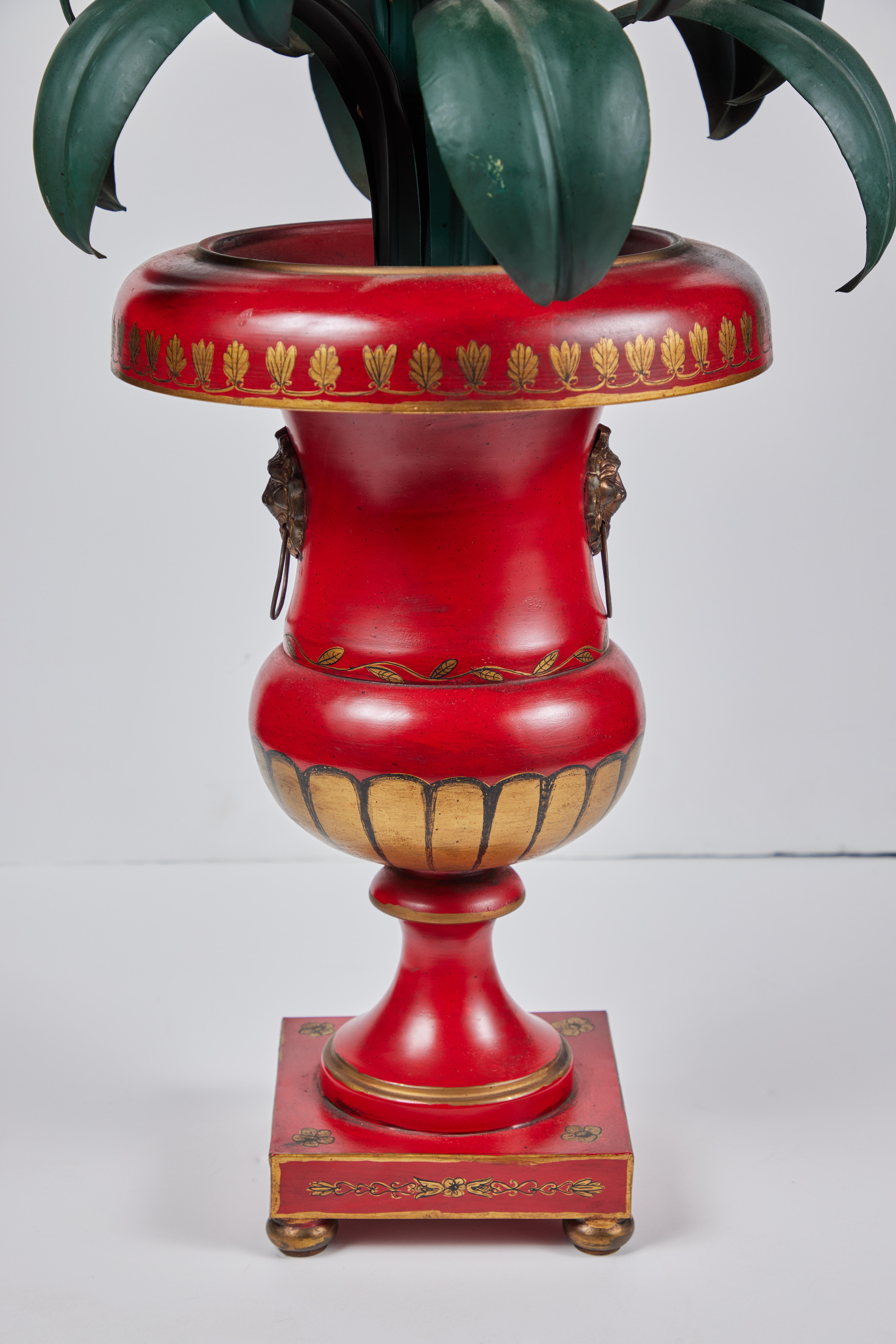 Mid-20th Century Pair of Vibrant, Tole Trees