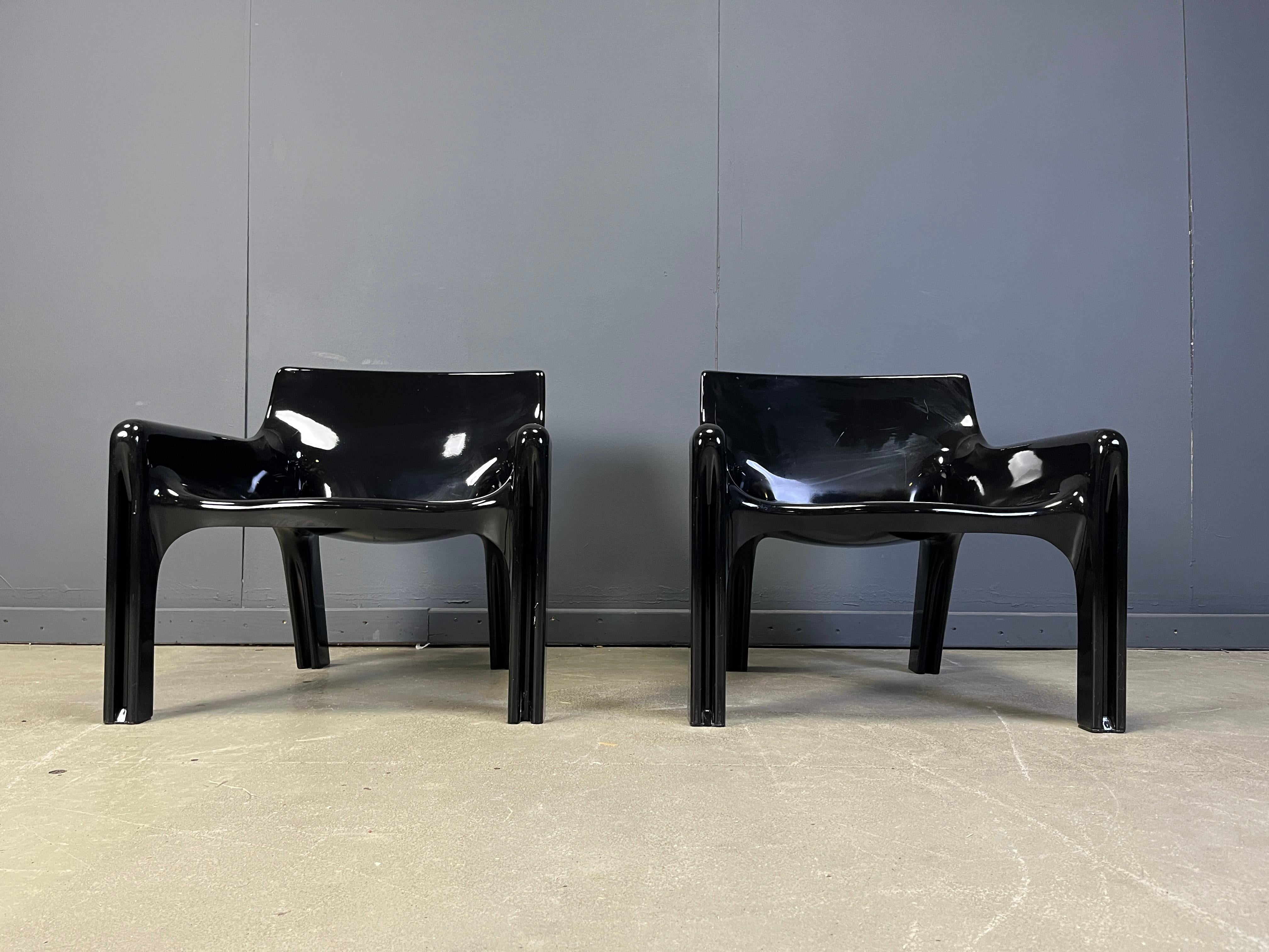 Coppia di poltrone Vicario di Vico Magistretti per Artemide, anni '70 In condizioni buone in vendita a Leuven, Vlaams Gewest