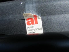 Coppia di divani Veranda in pelle nera di Vico Magistretti Cassina