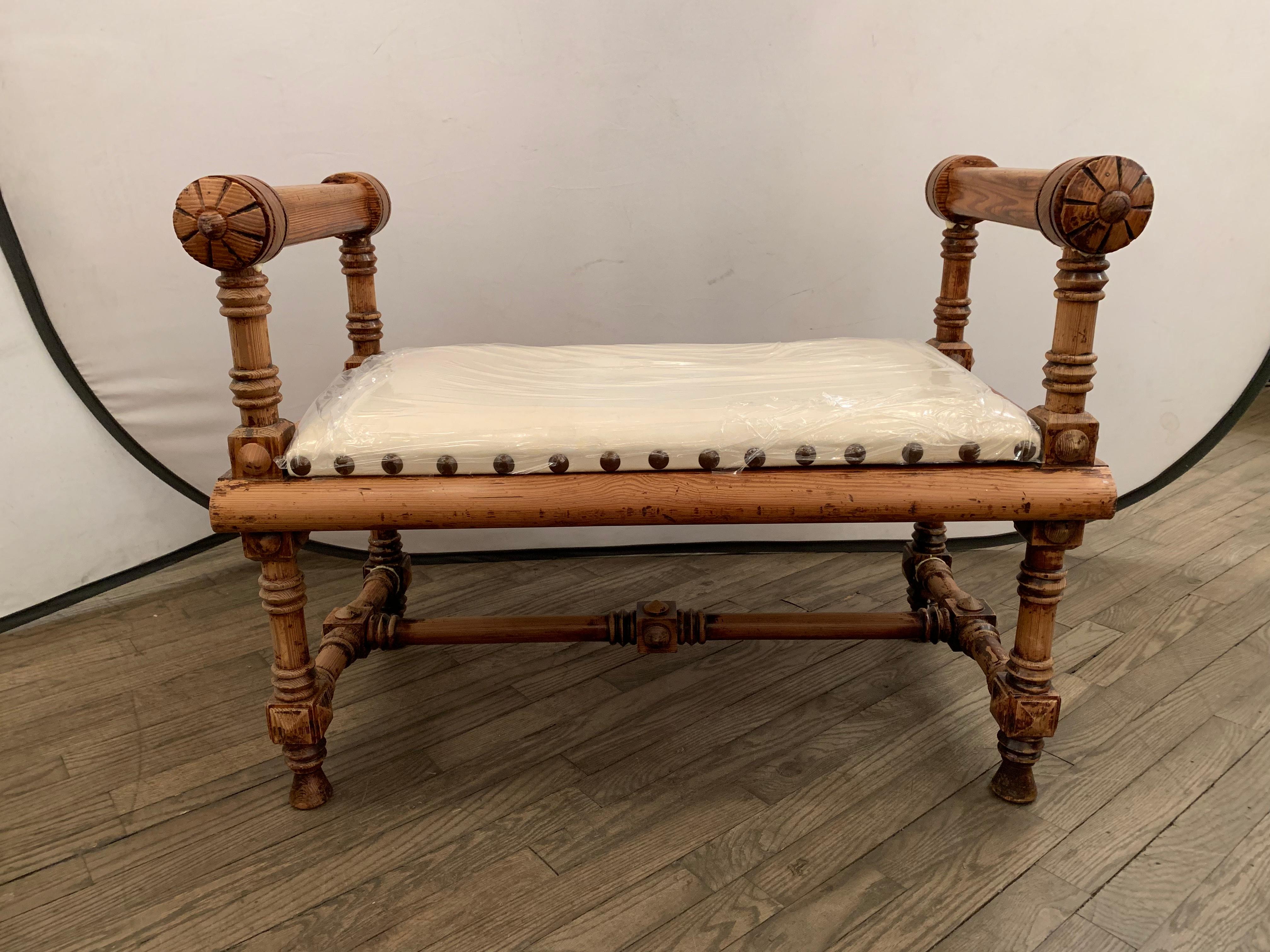 19th Century Pair of Victorian Antique Benches