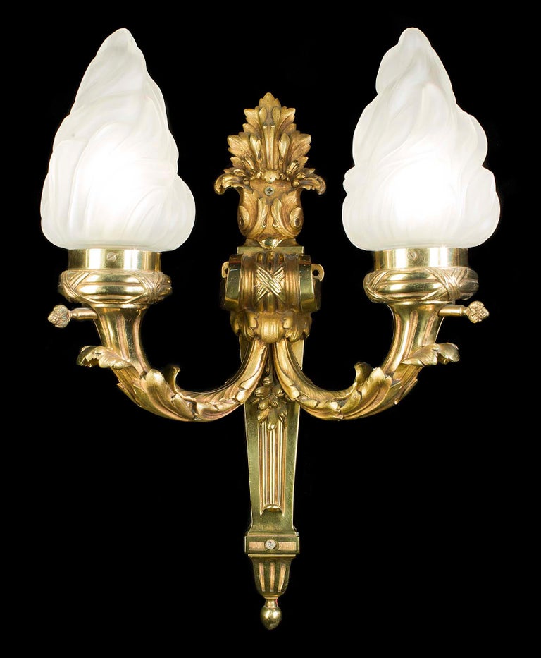 Pair of Victorian Antique Wall Lights in the Baroque Style at 1stDibs
