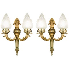 Pair of Victorian Antique Wall Lights in the Baroque Style