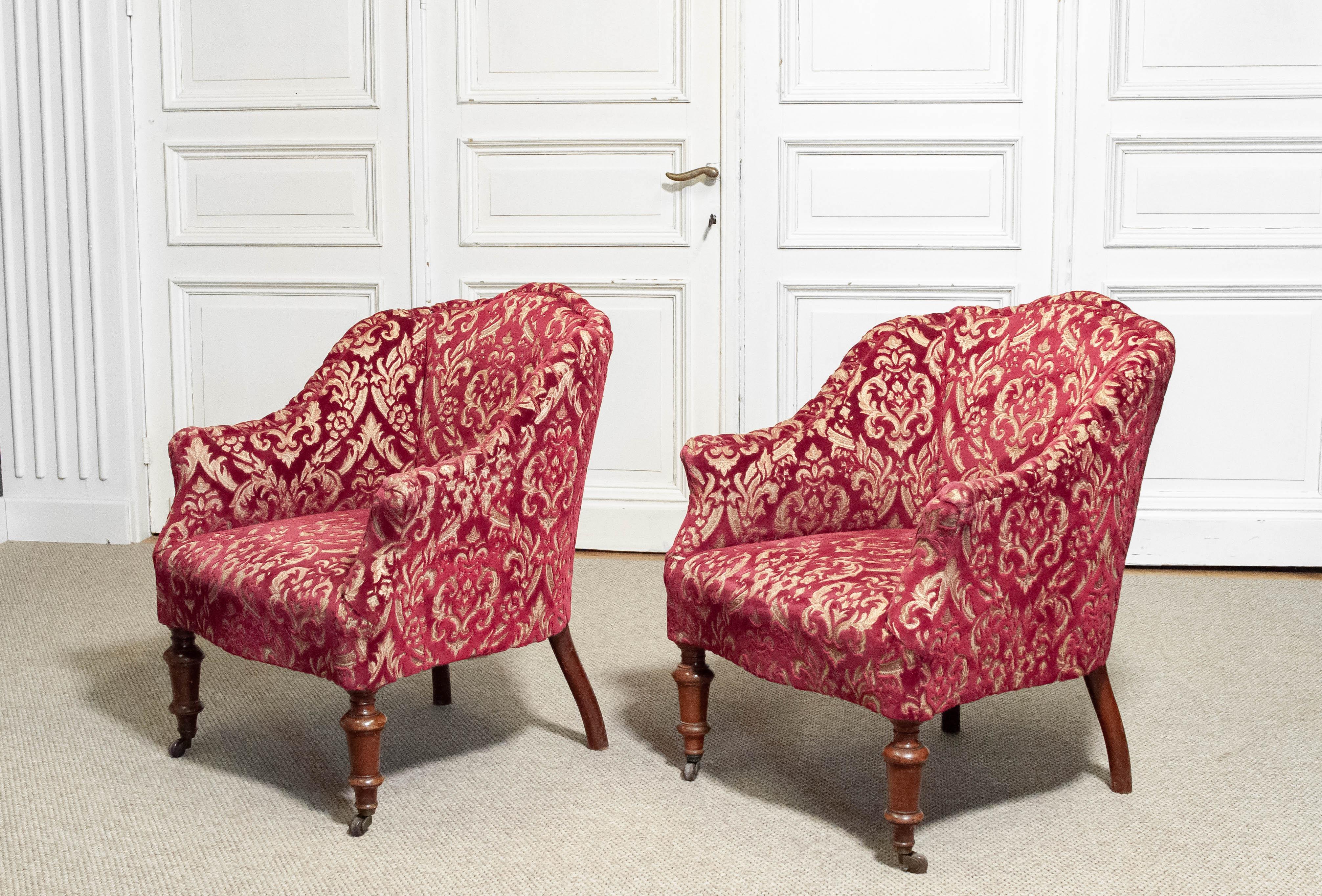 Pair of Victorian Armchairs, England, circa 1850s 8