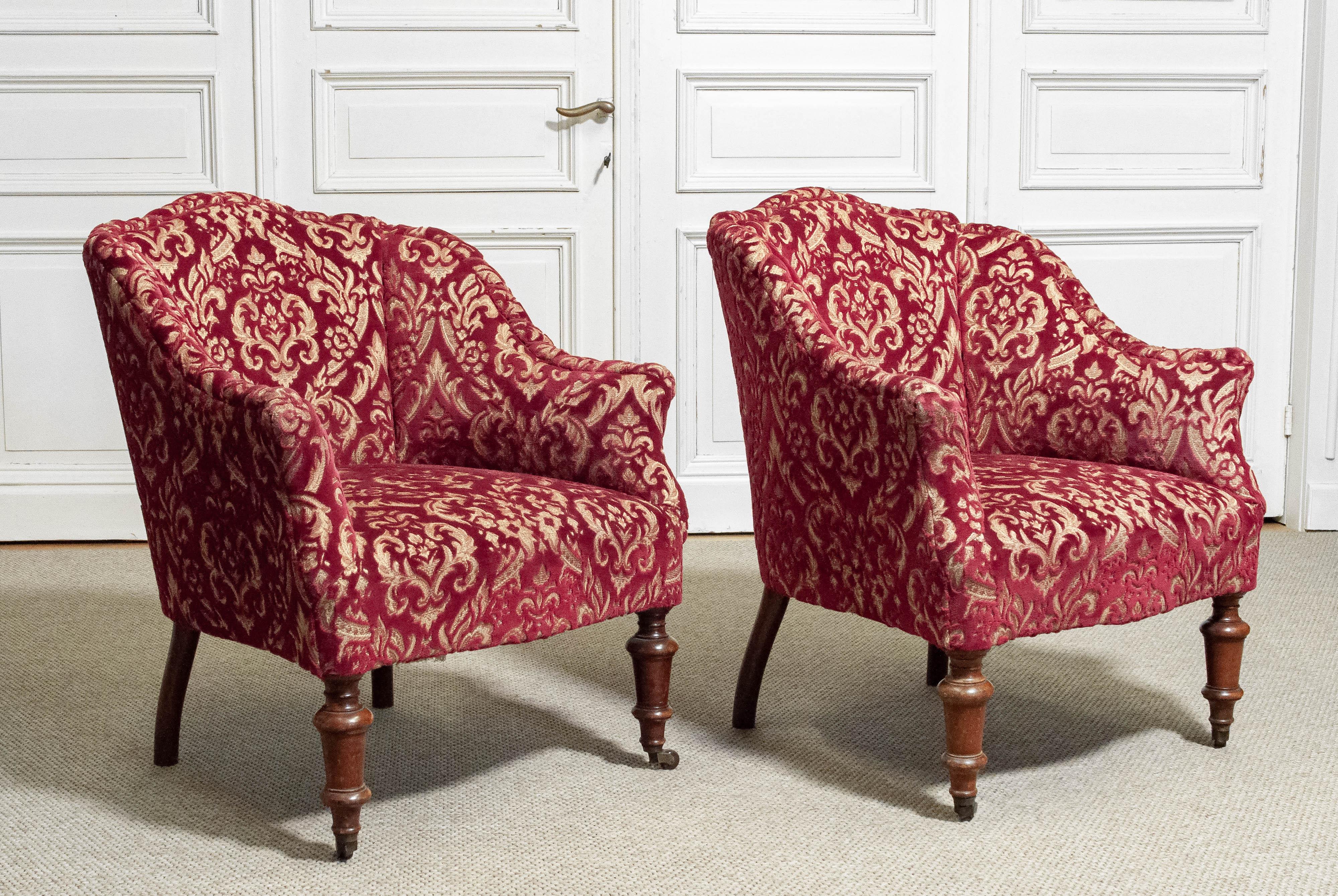 Pair of Victorian Armchairs, England, circa 1850s For Sale 8