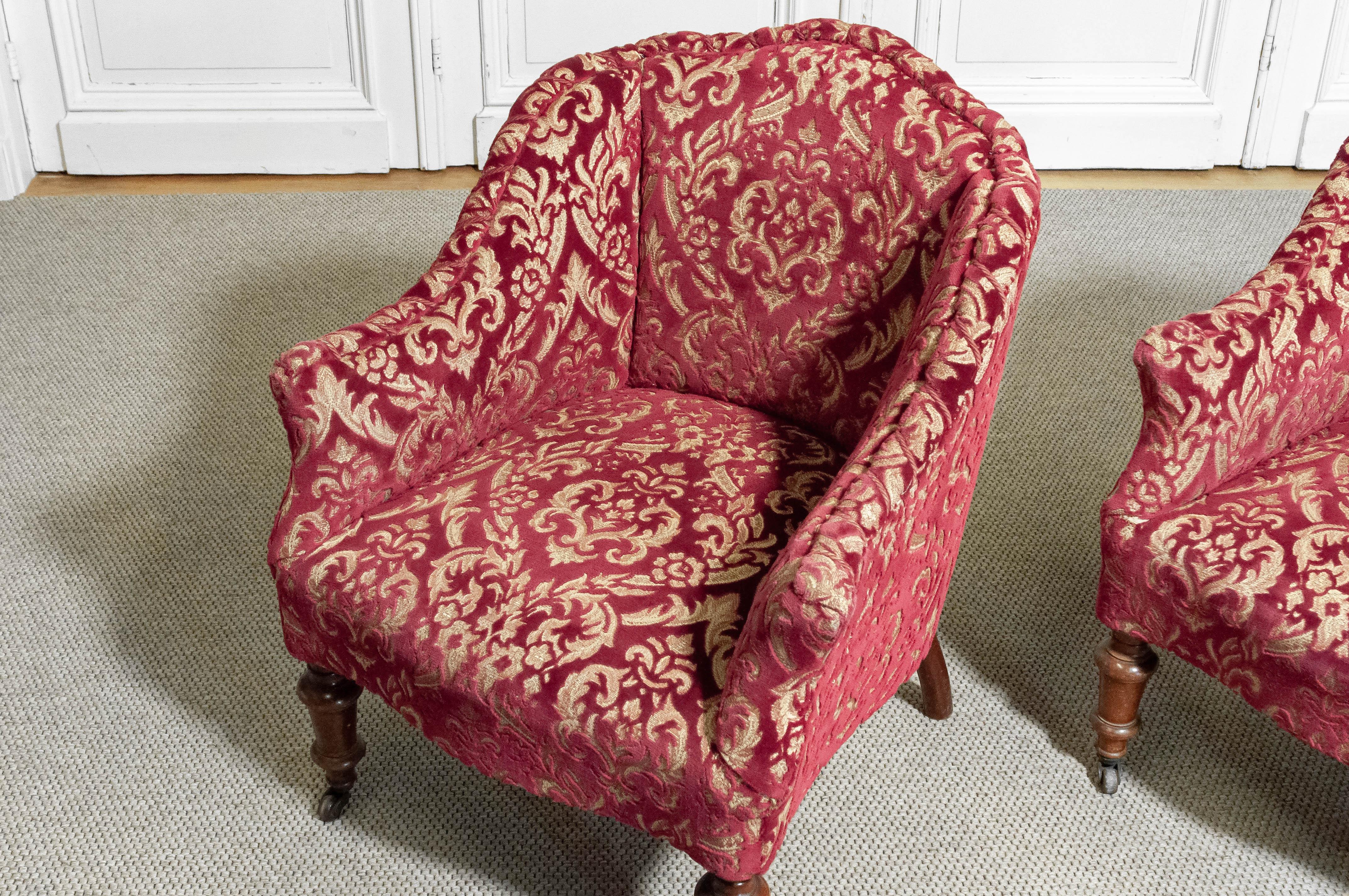 Pair of Victorian Armchairs, England, circa 1850s 10