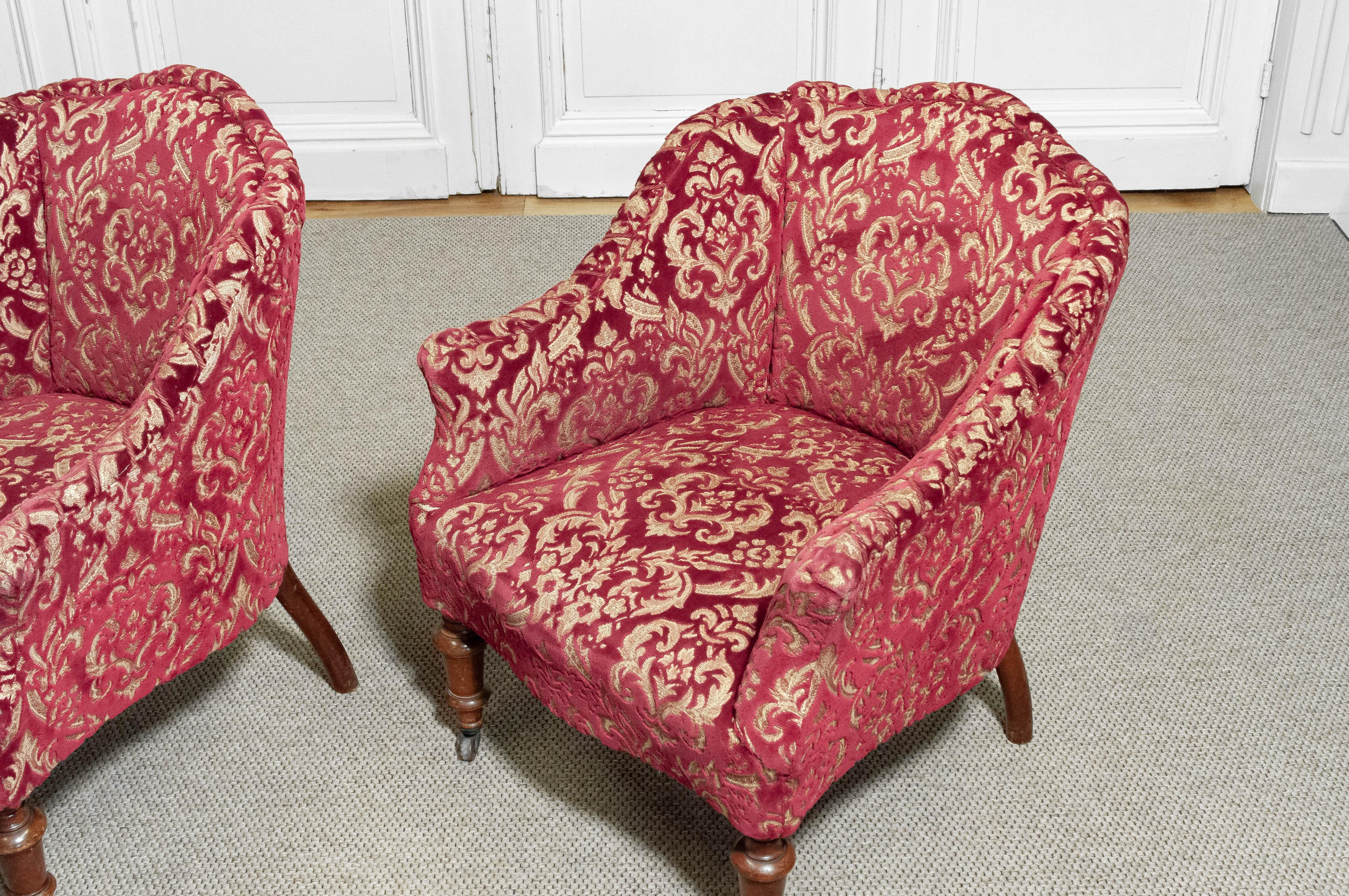 Pair of Victorian Armchairs, England, circa 1850s 11
