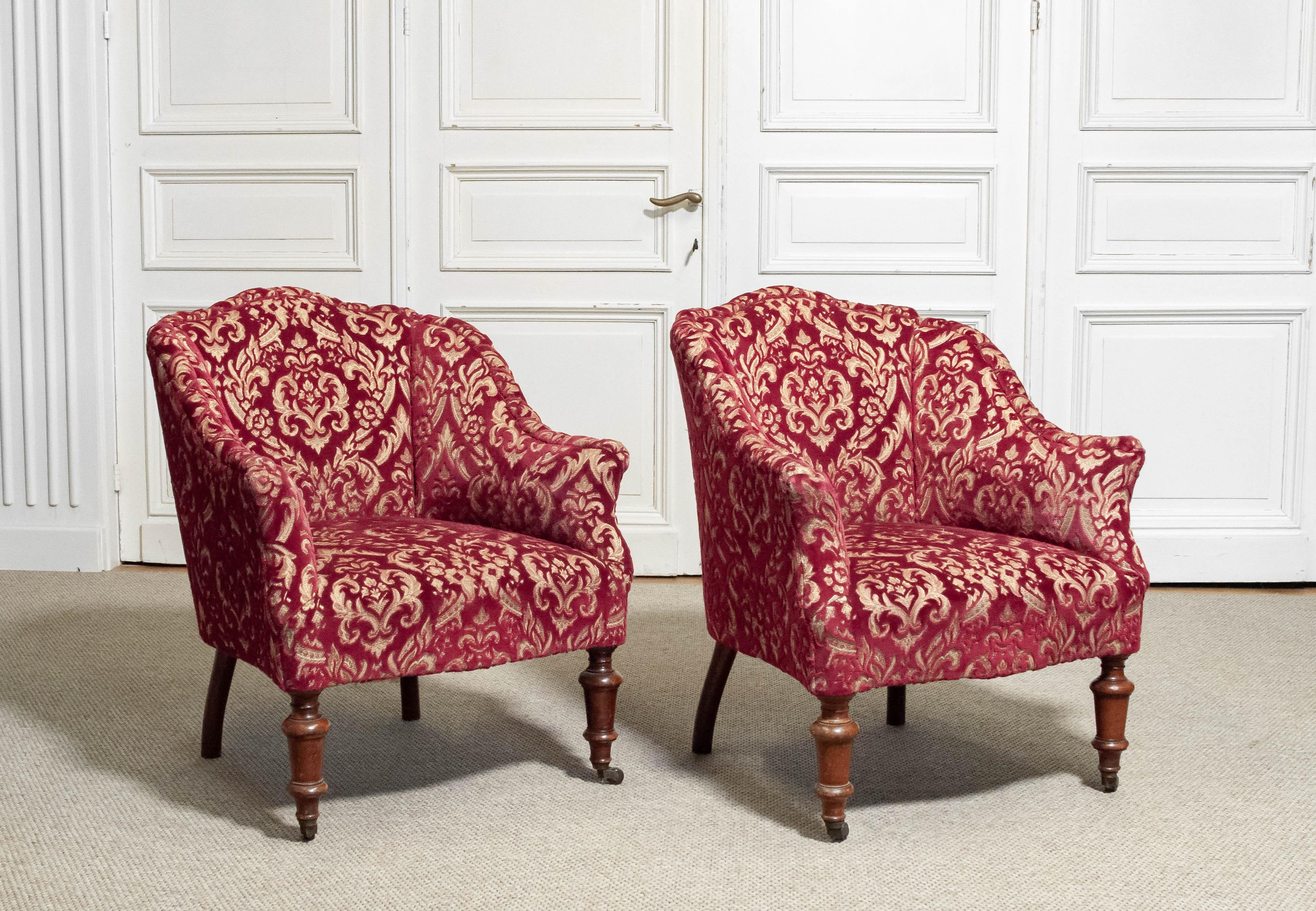 Pair of Victorian Armchairs, England, circa 1850s 12