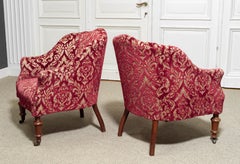 Pair of Victorian Armchairs, England, circa 1850s