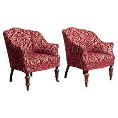 Pair of Victorian Armchairs, England, circa 1850s