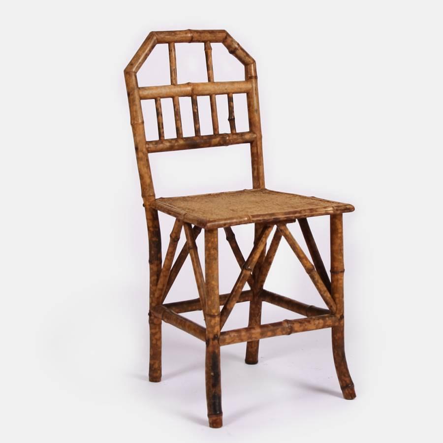 Pair of Victorian bamboo side chairs.