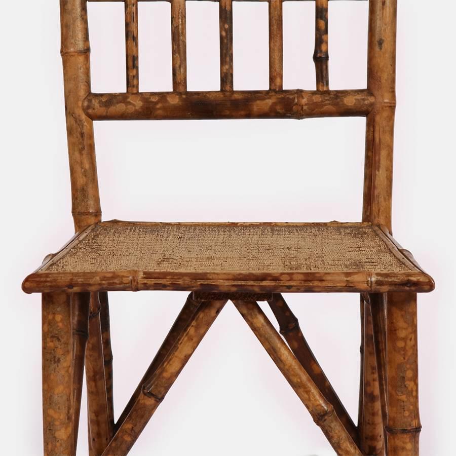 19th Century Pair of Victorian Bamboo Side Chairs For Sale