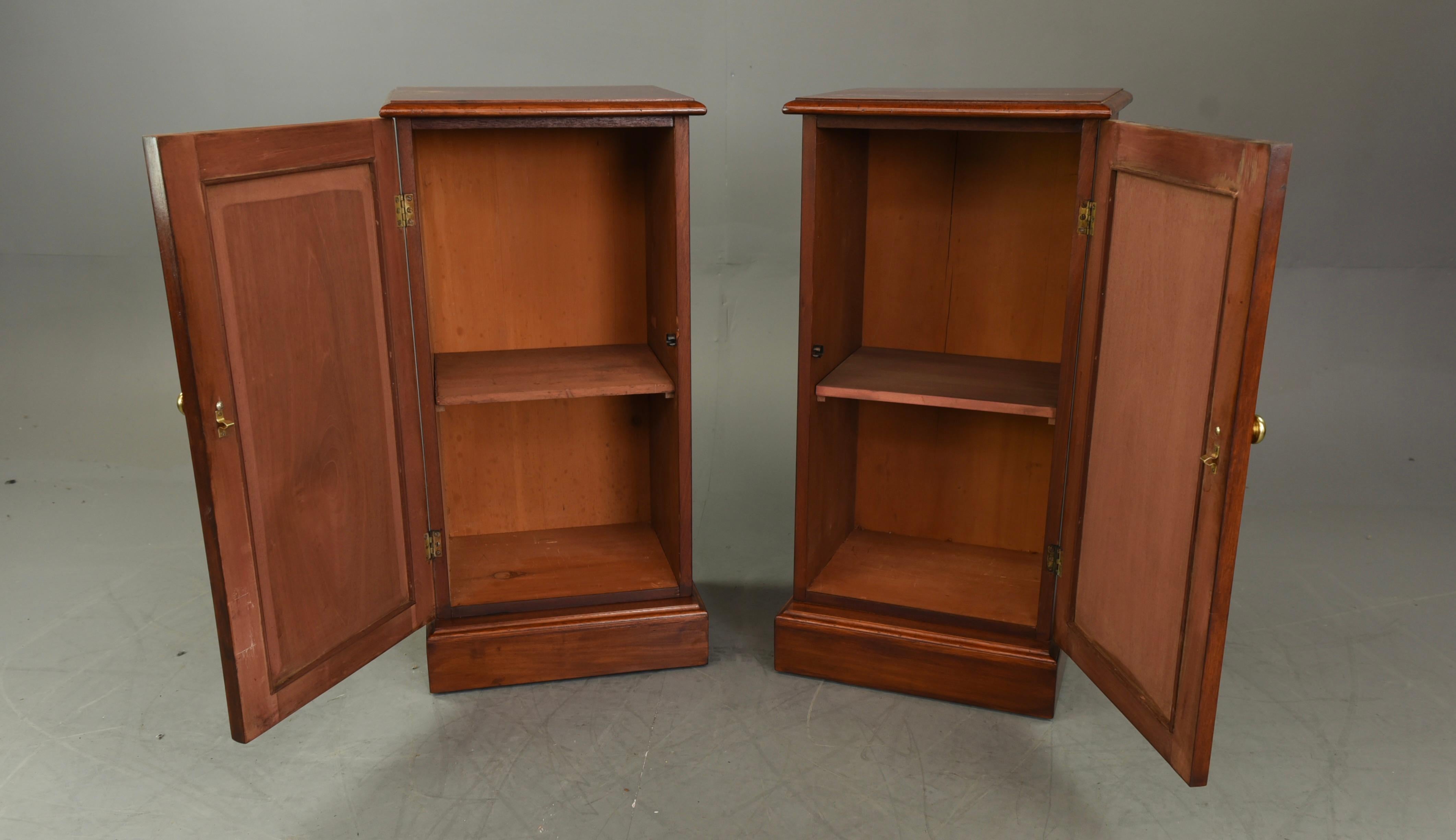 English Pair of Victorian bedside cabinet 