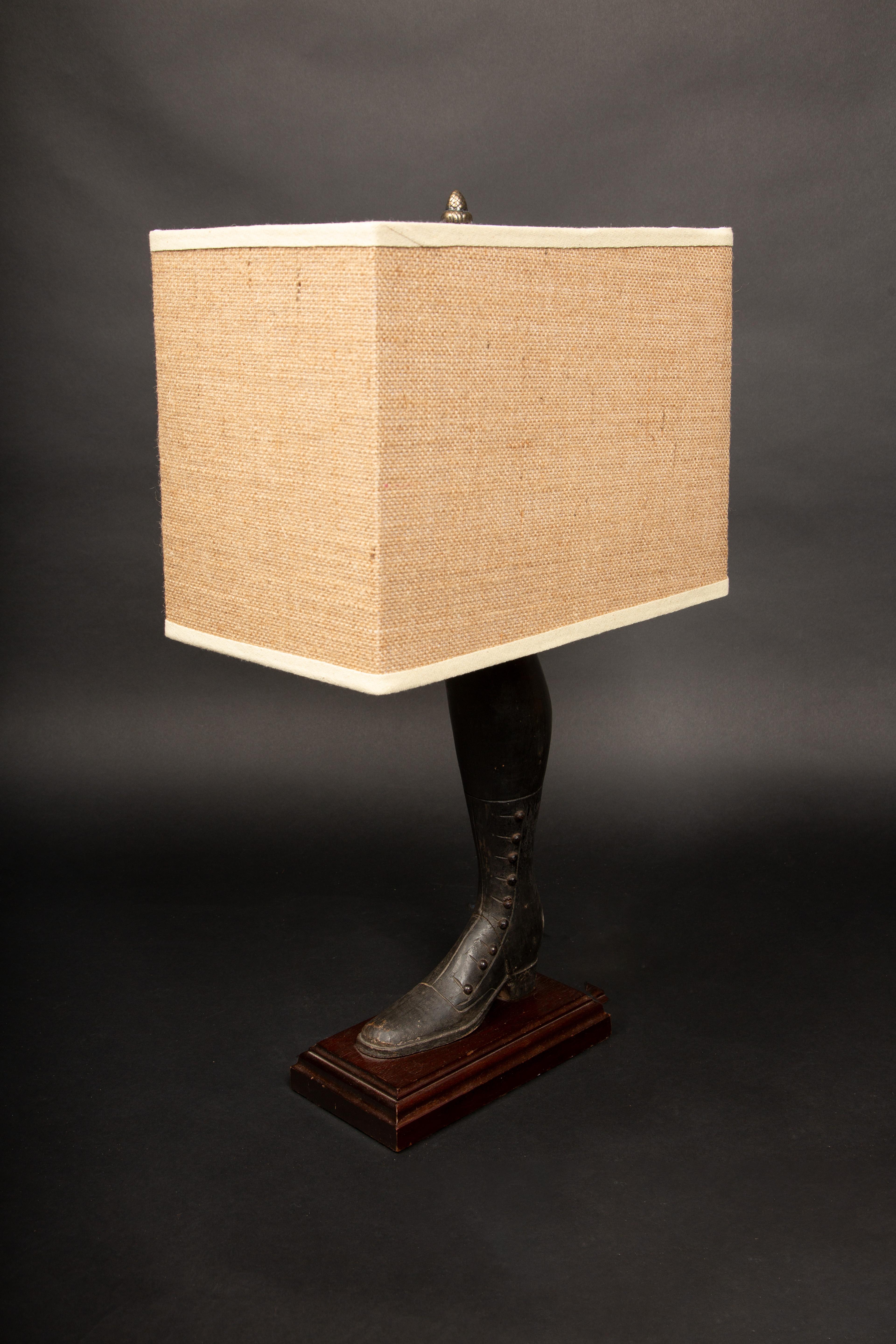 Wood Pair Of Victorian Boot Lamps
