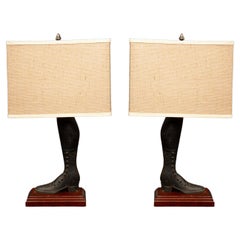Pair Of Victorian Boot Lamps
