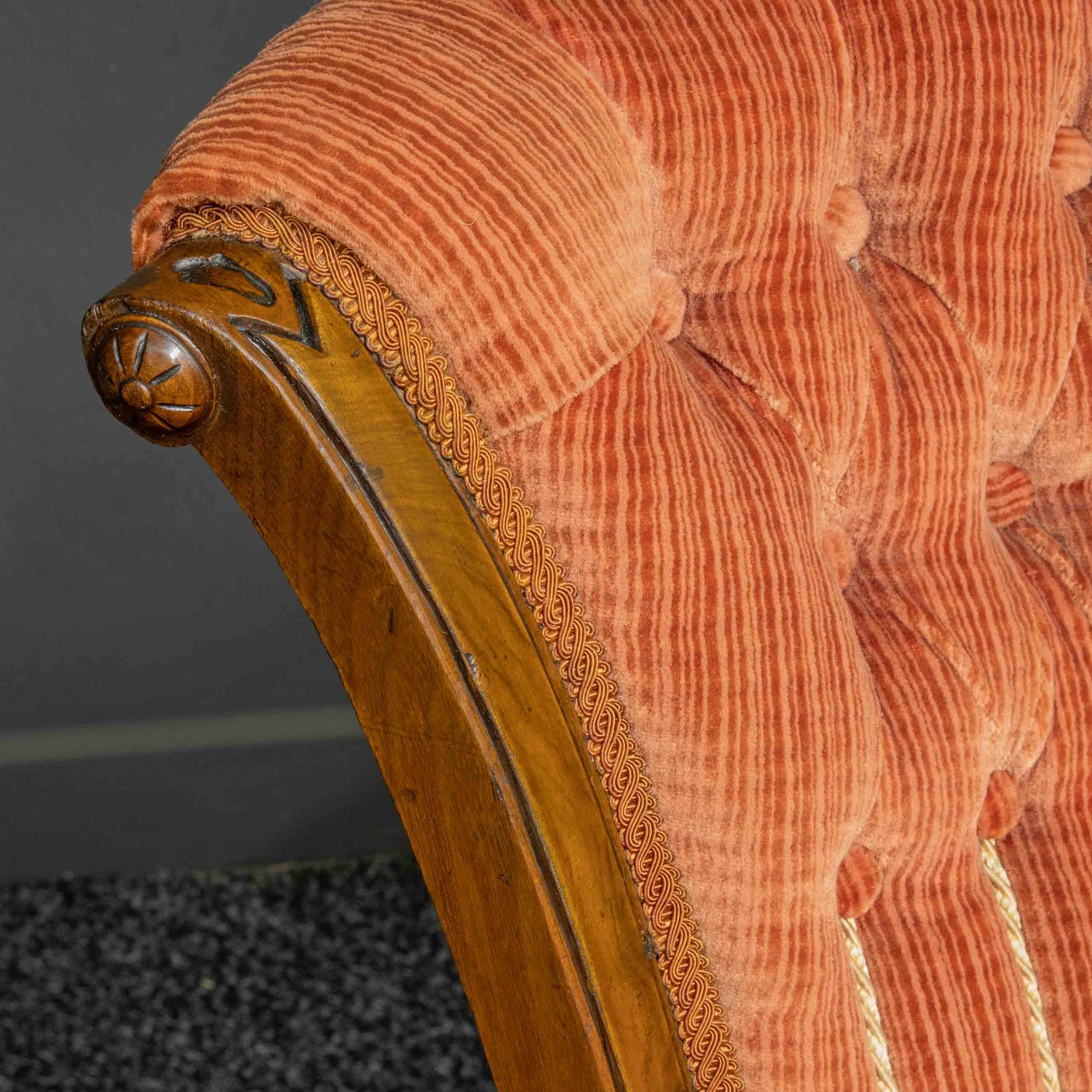 Walnut Pair of Victorian Boudoir Chairs