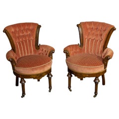 Pair of Victorian Boudoir Chairs