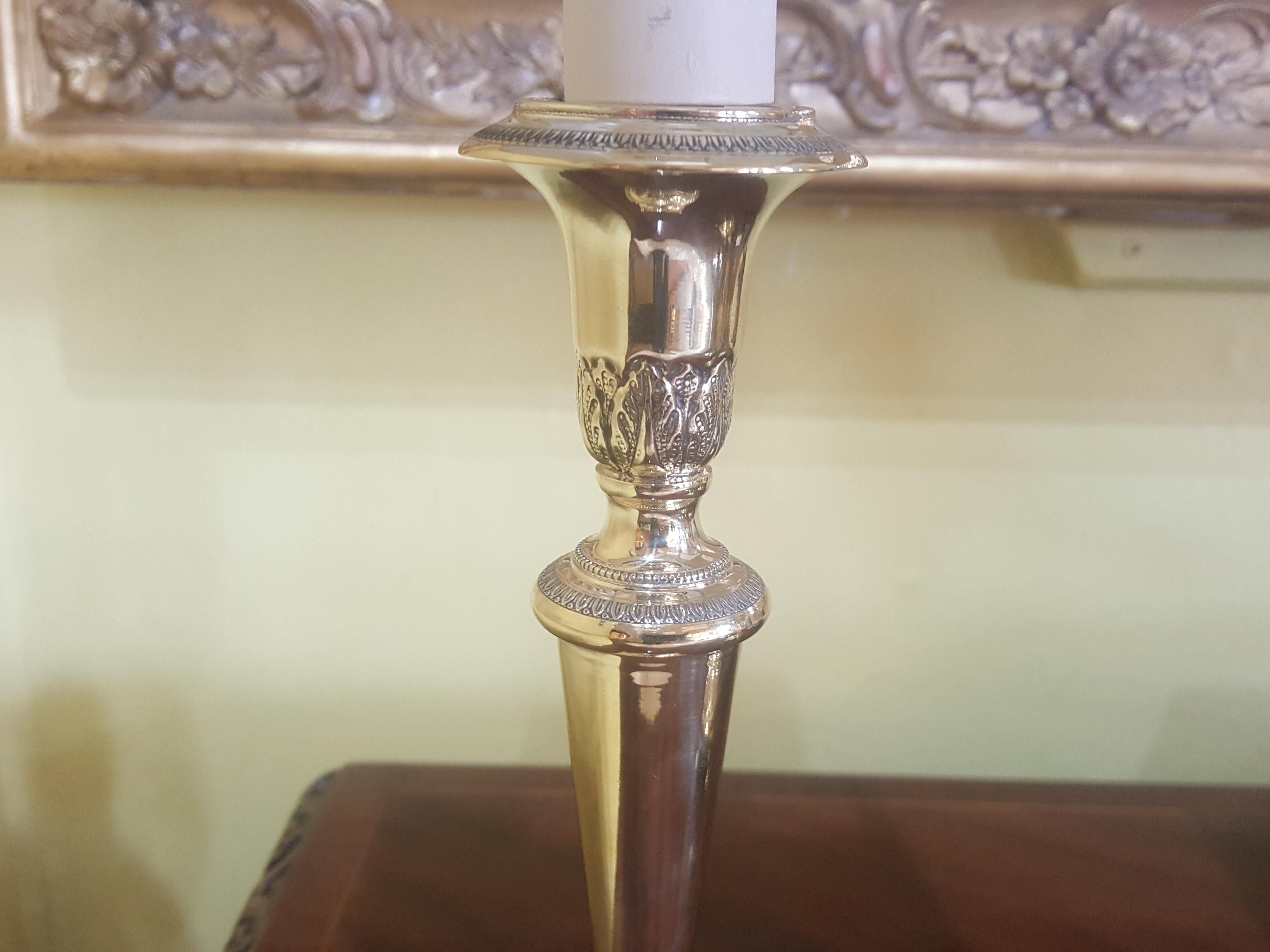 Pair of Victorian Brass Candlesticks In Good Condition For Sale In Altrincham, Cheshire