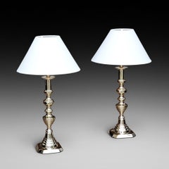 Pair of Victorian Brass "Chester" Candlesticks