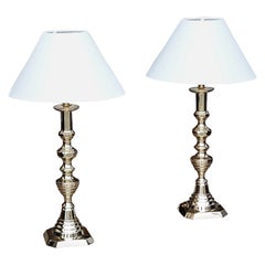 Pair of Victorian Brass "Chester" Candlesticks