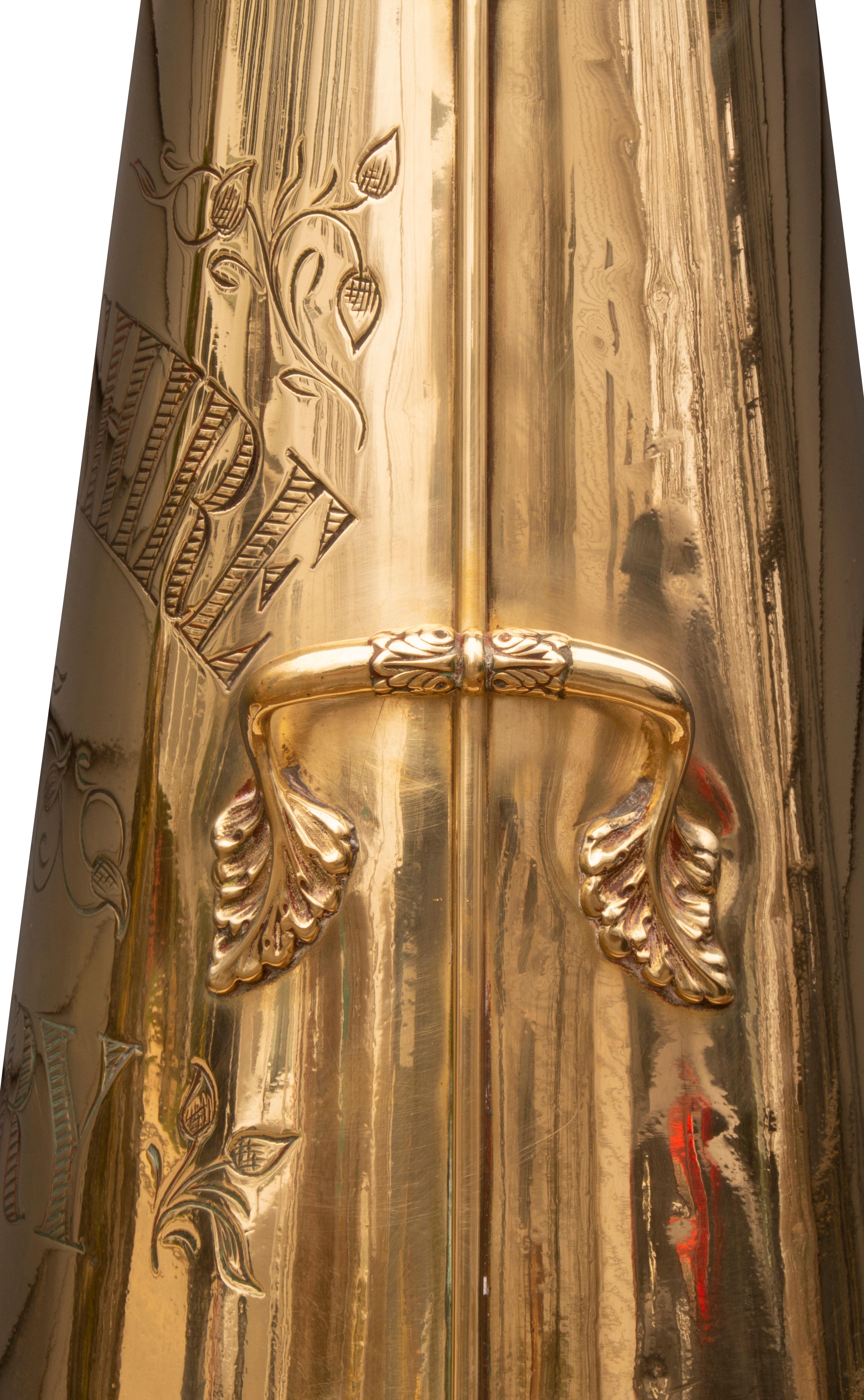 Pair of Victorian Brass Milk Cans from Devonshire Dairy 3