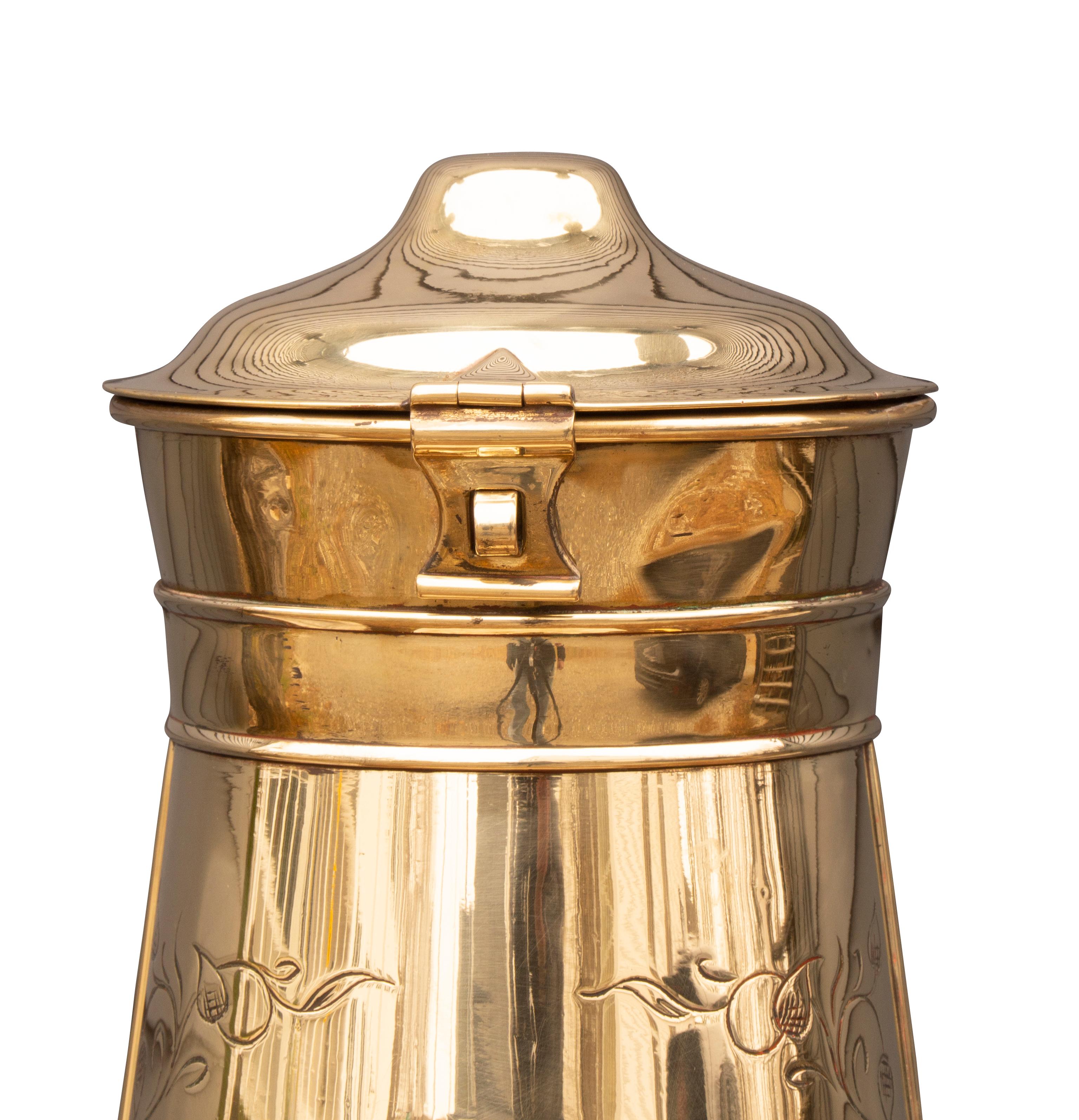 Pair of Victorian Brass Milk Cans from Devonshire Dairy 9
