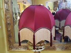 Pair of Victorian Brass Oil Lamps