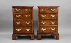Pair of Victorian Burr Walnut Bedsides