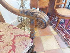 Pair of Victorian Carved Oak Thrones