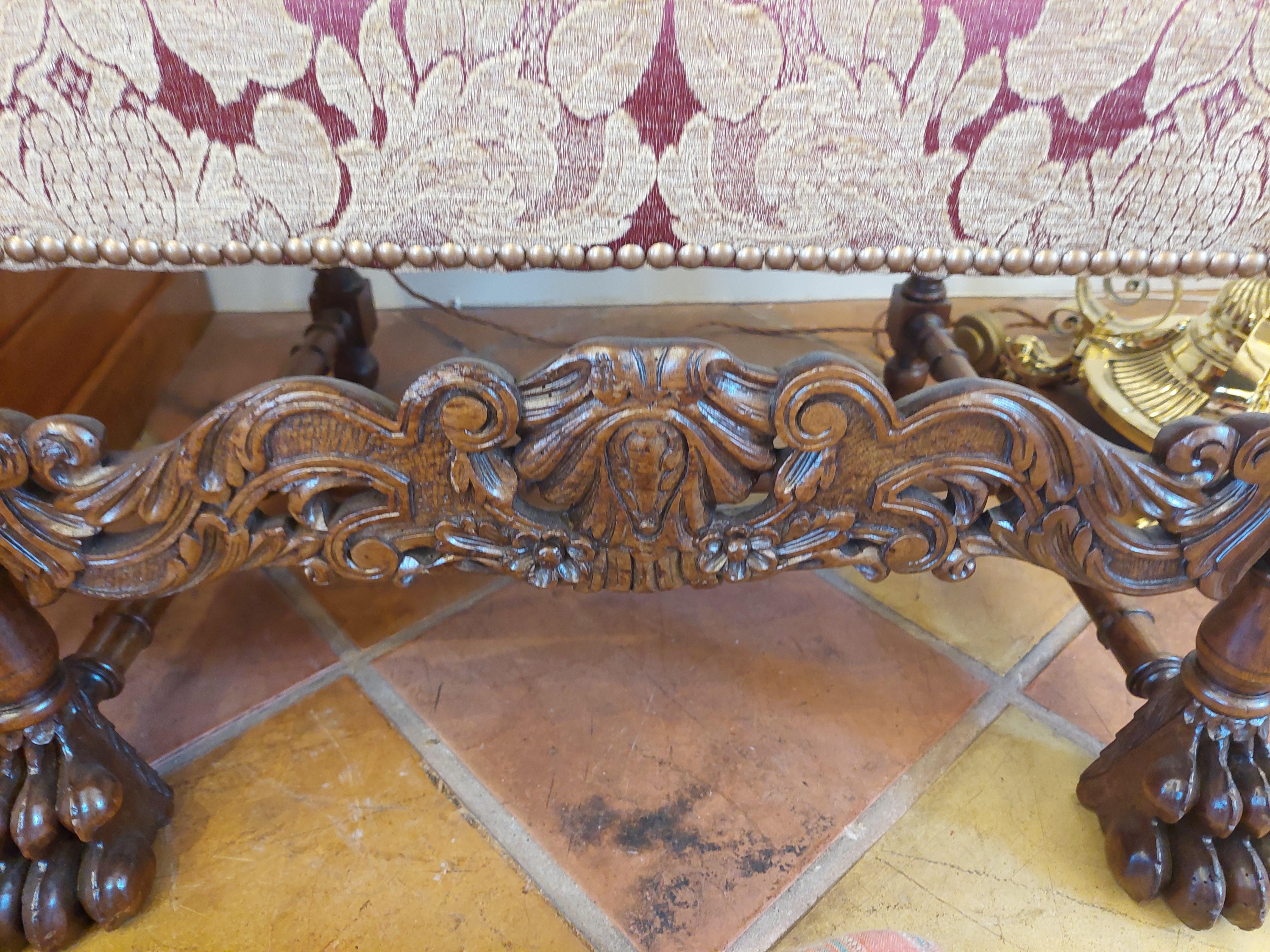 Pair of Victorian Carved Oak Thrones For Sale 1