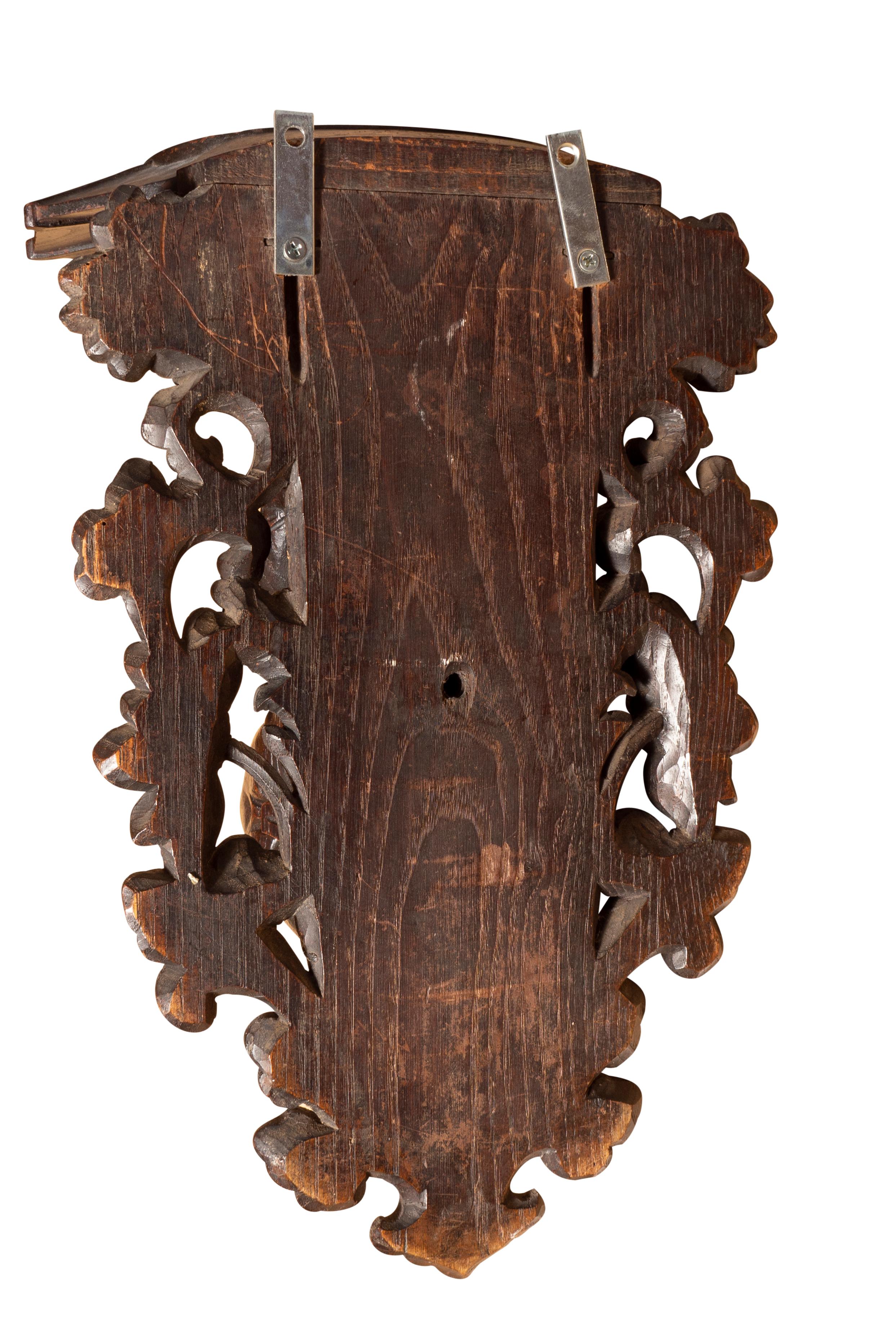 Pair Of Victorian Carved Oak Wall Brackets 14
