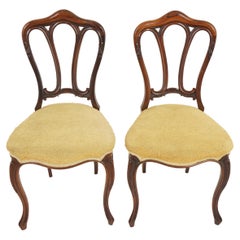 Pair of Victorian Carved Rosewood Occasional Chairs, Scotland 1860, H1165