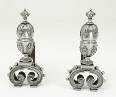 Pair of Victorian Cast Iron Andirons