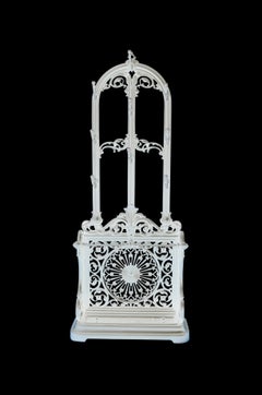 Pair of Victorian Cast Iron Hall Stands