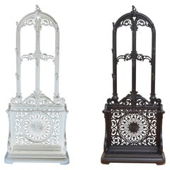 Pair of Victorian Cast Iron Hall Stands