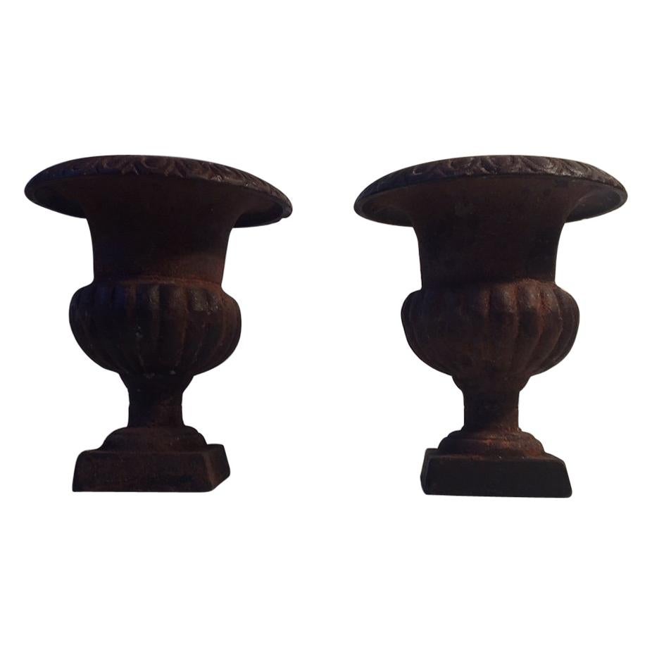Pair of Victorian Cast Iron Planters, circa 1900 For Sale
