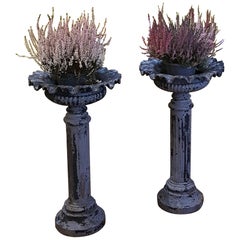 Pair of Victorian Cast Iron Planters