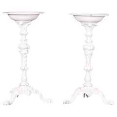 Paire de Torchère Jardinière Victorienne en Fonte Jardinière Conservatoire Plant Stands