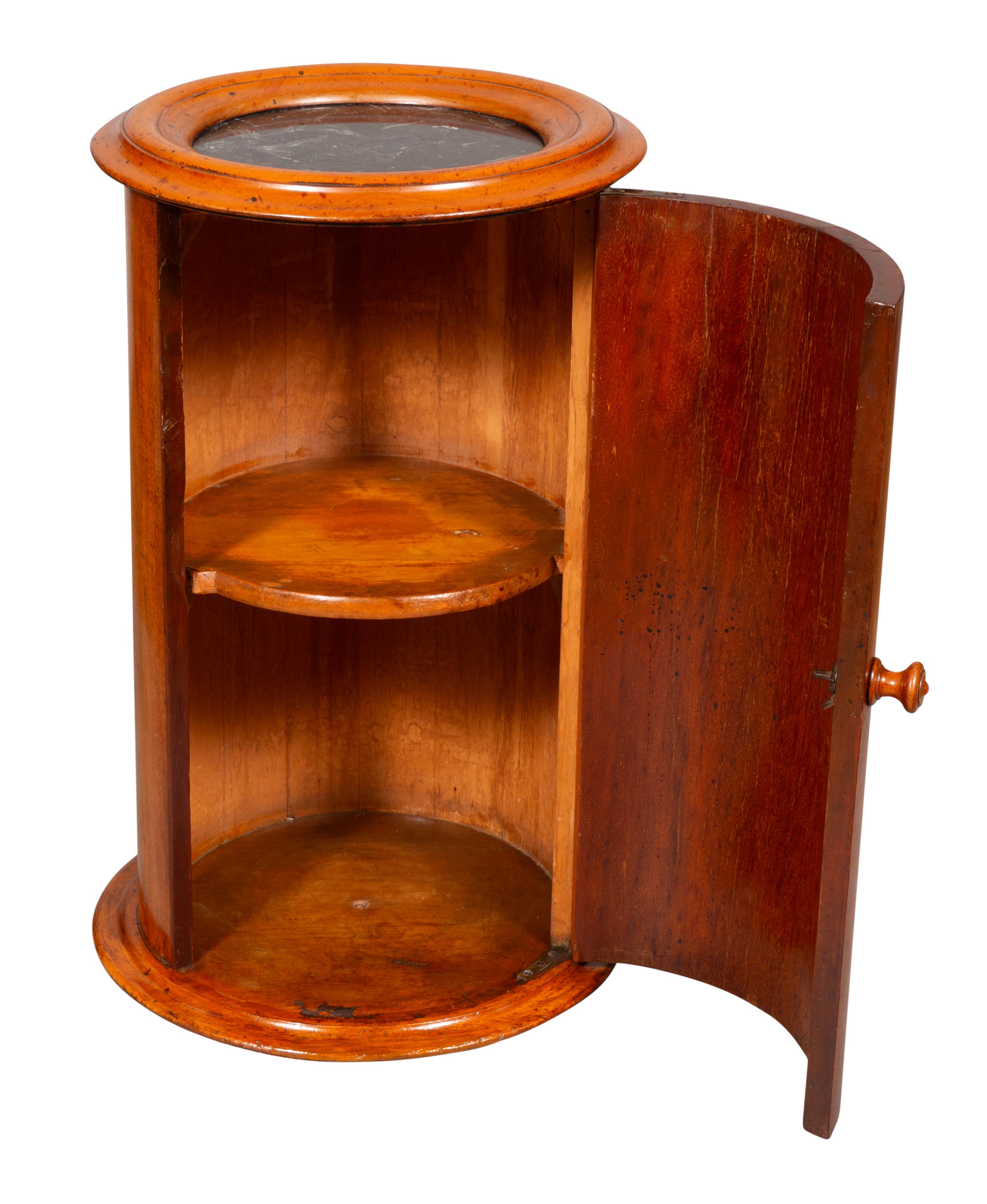 Mid-19th Century Pair Of Victorian Cylindrical Bedside Cabinets For Sale