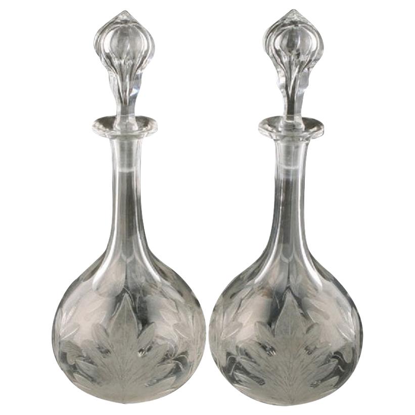 Pair of Victorian Decanters, 19th Century For Sale