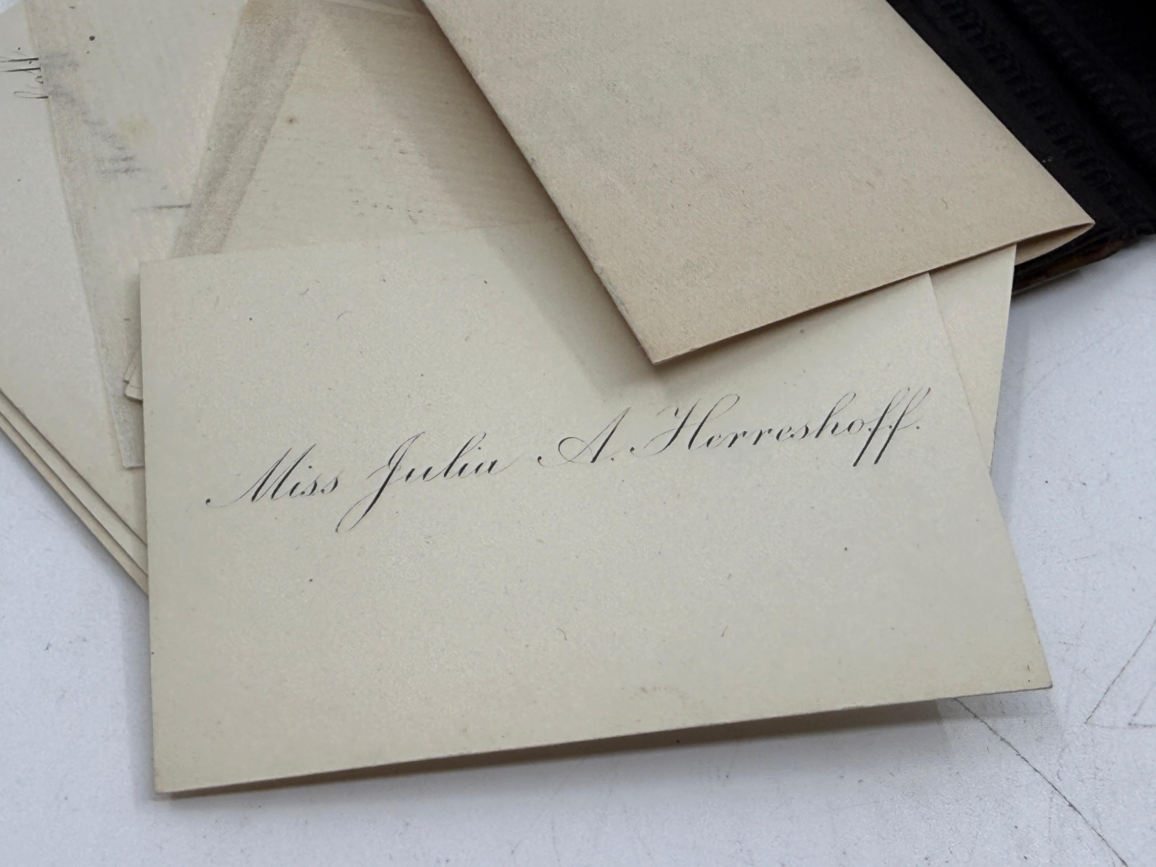 Pair of Victorian English Horn Card Carrying Cases For Sale 6