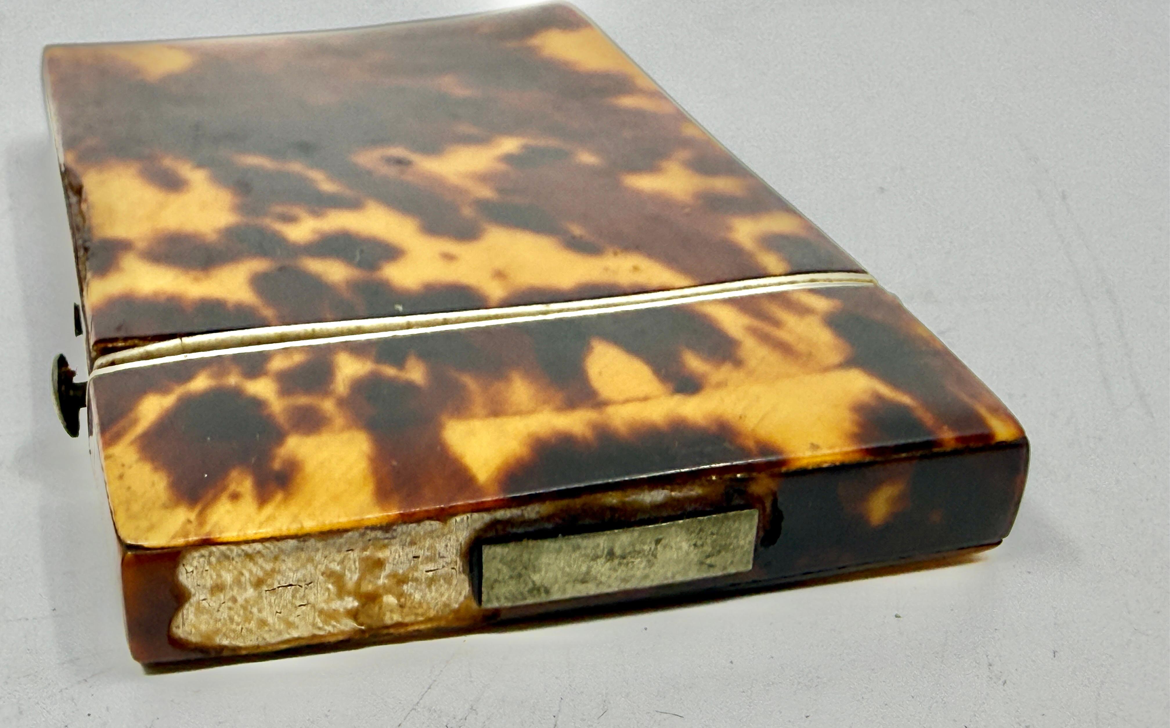 19th Century Pair of Victorian English Horn Card Carrying Cases For Sale