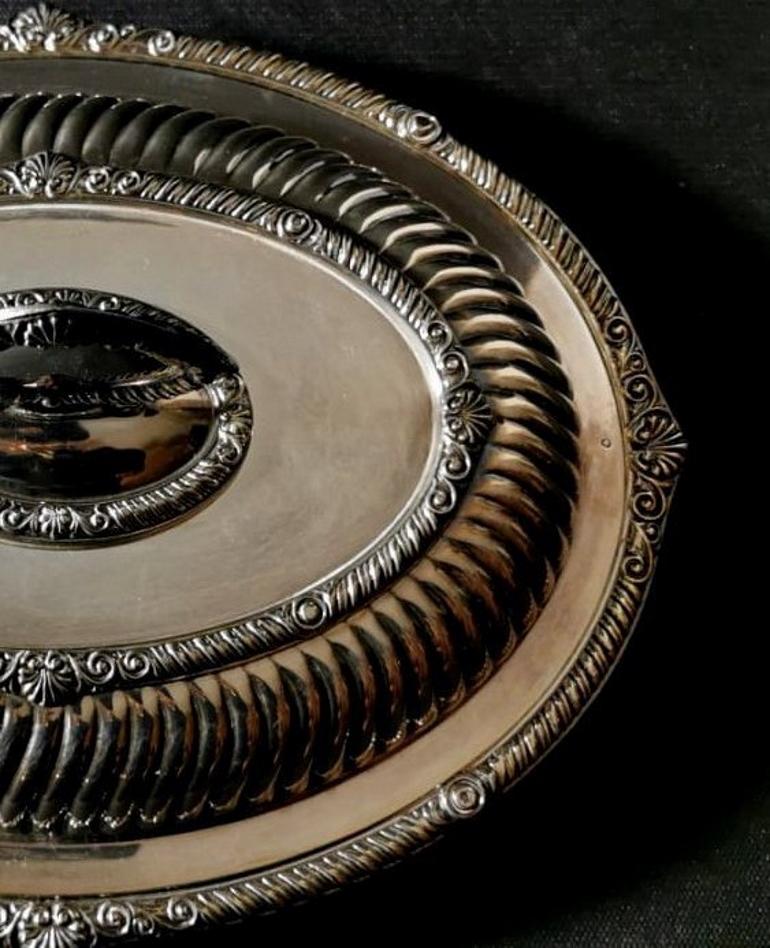 Pair of Victorian Entrée Dishes in Silver Plated J.H.Potter 5