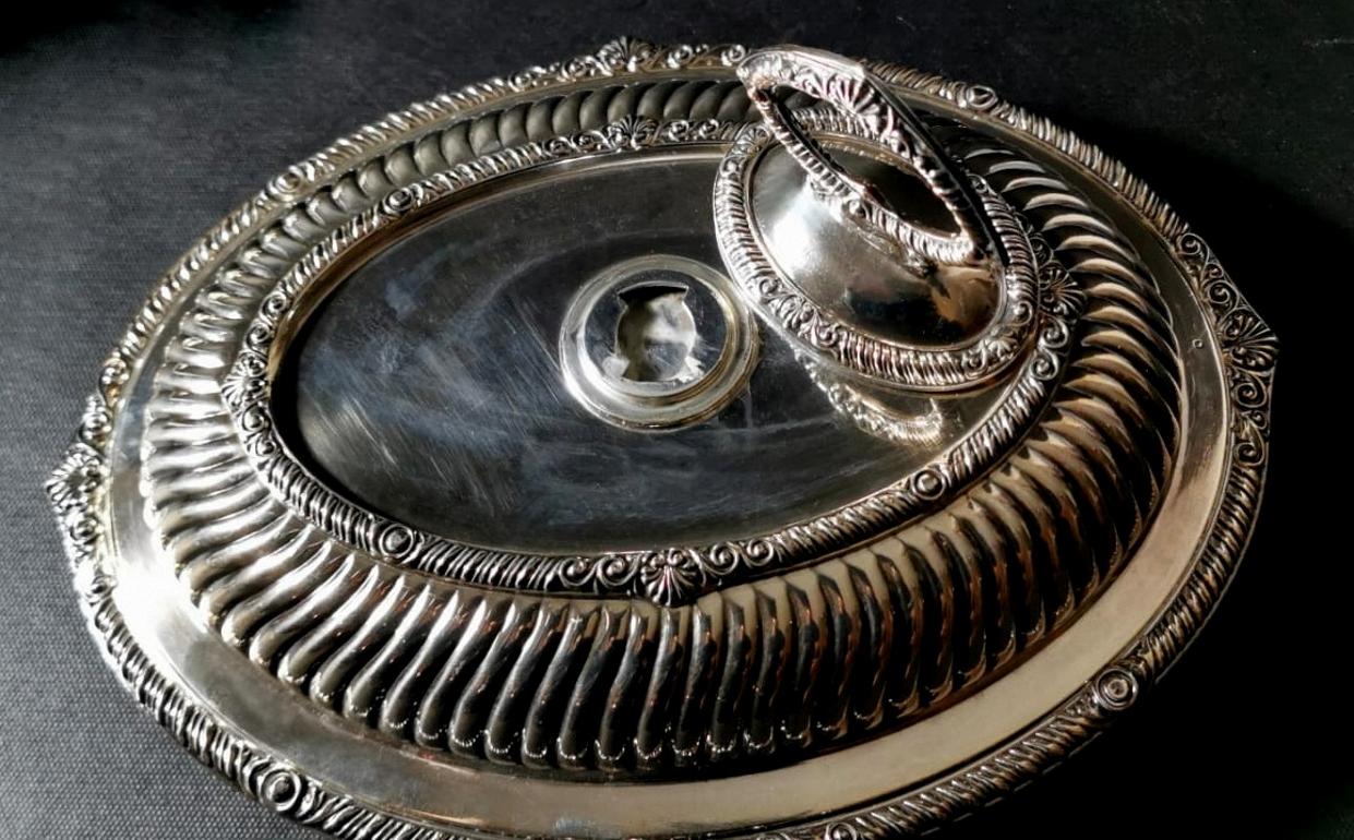 English Pair of Victorian Entrée Dishes in Silver Plated J.H.Potter