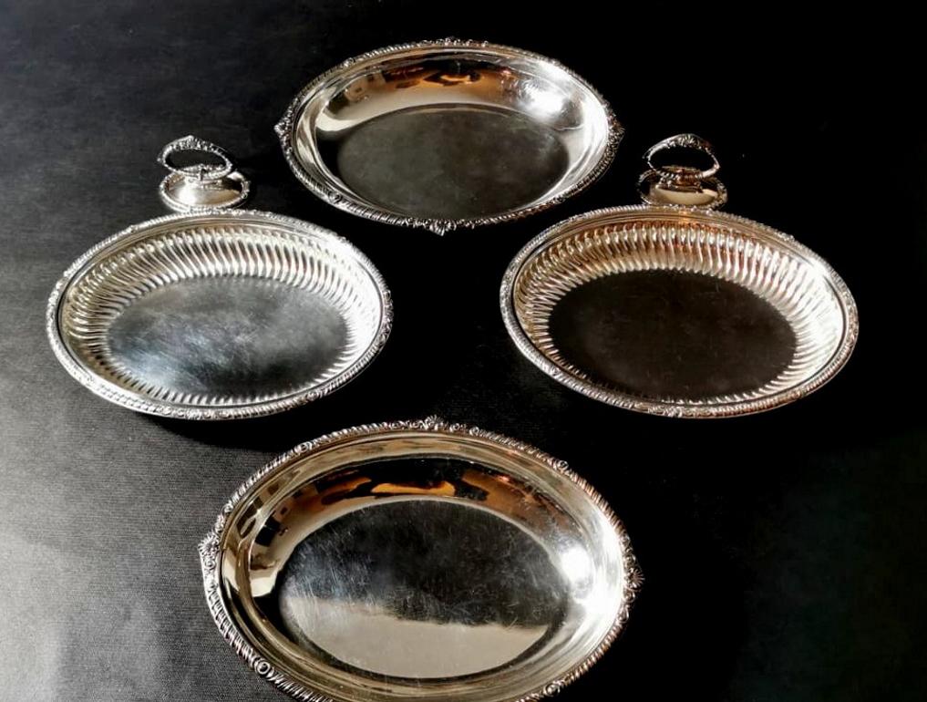 19th Century Pair of Victorian Entrée Dishes in Silver Plated J.H.Potter