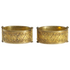 Antique Pair of Victorian Etruscan Style Gold Bangles