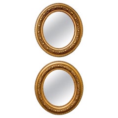 oval gold mirrors Pair of Victorian Gilded Oval Mirrors