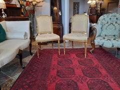 Pareja de sillas de salón victorianas de madera dorada